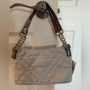 Talbots Pearl Gray Fabric Bag. NWT ~ Compartments Inside. Great Condition! 🩶